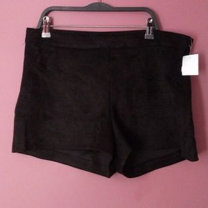 Zara Black Suede Shorts